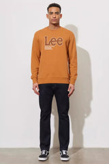 Lee Seasonal Logo Crew SWS Męska Bluza Nadruk Caramel L84QTJ99 112322640