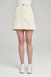 LEE SEASONAL SKIRT DAMSKA SPÓDNICA MINI OFF WHITE L38ACXFR 112108133
