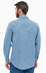 LEE SEASONAL WORKER SHIRT MĘSKA KOSZULA MATERIAŁOWA WORKWEAR BLUE L67YXQKR 112116975