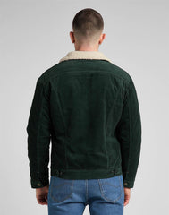 Męska Kurtka Sztruksowa Lee Sherpa Jacket Sztruks Kelp L87AQEIN 112321556
