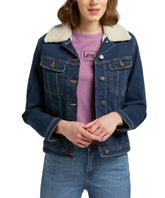 Lee Sherpa Rider Damska Kurtka Dark Blue L54VSQZG 112319223