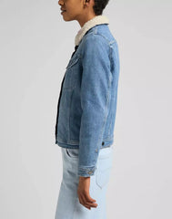 Lee Sherpa Rider Damska Kurtka Jeansowa Partly Cloudy L54VFAPA 112320553