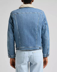 Lee Sherpa Rider Damska Kurtka Jeansowa Partly Cloudy L54VFAPA 112320553