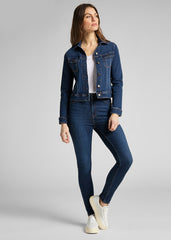 Damska Kurtka Jeansowa Lee Slim Rider Dark Hunt L541MOHW 112112683