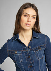 Damska Kurtka Jeansowa Lee Slim Rider Dark Hunt L541MOHW 112112683