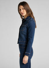 Damska Kurtka Jeansowa Lee Slim Rider Dark Hunt L541MOHW 112112683