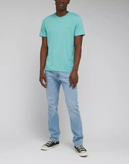 LEE SS PATCH LOGO TEE MĘSKI T-SHIRT KOSZULKA DUSTY JADE L60UFQ41 112330613
