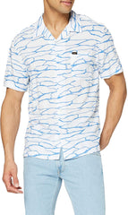 Lee SS Resort Shirt Męska Koszula Materiałowa White Canvas L67PQJRR 112116926