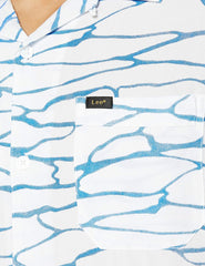 Lee SS Resort Shirt Męska Koszula Materiałowa White Canvas L67PQJRR 112116926