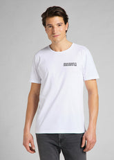 LEE SS TONAL LOGO MĘSKI T-SHIRT KOSZULKA TEE WHITE L60LFE12 112140315