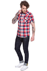 Męska Koszula Lee SS Western Bright Red L640NMEF 112115286