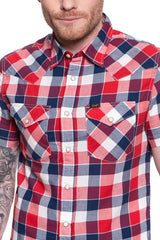 Męska Koszula Lee SS Western Bright Red L640NMEF 112115286