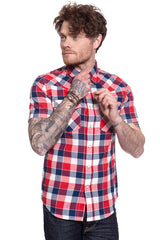 Męska Koszula Lee SS Western Bright Red L640NMEF 112115286