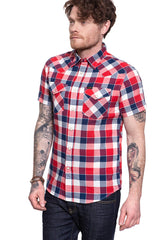 Męska Koszula Lee SS Western Bright Red L640NMEF 112115286