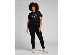 Lee Super High Scarlett Damskie Spodnie Jeansowe Jeansy Black Rinse L32GSY47 112139922