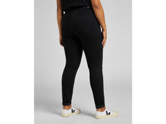 Lee Super High Scarlett Damskie Spodnie Jeansowe Jeansy Black Rinse L32GSY47 112139922