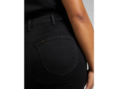 Lee Super High Scarlett Damskie Spodnie Jeansowe Jeansy Black Rinse L32GSY47 112139922