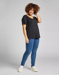 Lee Super High Scarlett Damskie Spodnie Jeansowe Jeansy Mid Evita L32GPVYW 112107492