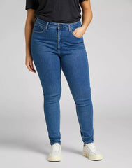Lee Super High Scarlett Damskie Spodnie Jeansowe Jeansy Mid Evita L32GPVYW 112107492