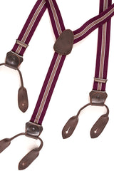 LEE SUSPENDER LOGGER BURGUNDY STRIPE