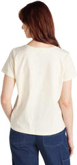Lee Sustainable Tee Damski T-shirt Koszulka Ecru Mele L42AEC48 112109291