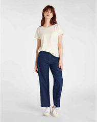 Lee Sustainable Tee Damski T-shirt Koszulka Ecru Mele L42AEC48 112109291