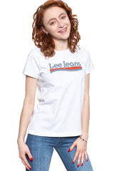 Damski T Shirt Lee Crew Neck Tee Bright White L41LETLJ 112109060