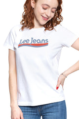Damski T Shirt Lee Crew Neck Tee Bright White L41LETLJ 112109060