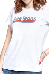 Damski T Shirt Lee Crew Neck Tee Bright White L41LETLJ 112109060