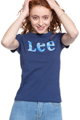 Damski T Shirt Lee Slim Logo Tee Blueprint L43KEHLH 112109663