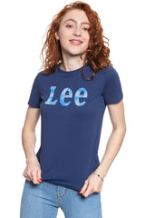 Damski T Shirt Lee Slim Logo Tee Blueprint L43KEHLH 112109663