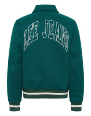 Lee Varsity Jacket Męska Kurtka Przejściowa Logo Nadruk Esmeralda L87TDB96 112321558