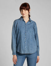 LEE VOLUME SLEEVE SHIRT DAMSKA MATERIAŁOWA JEANSOWA BLUE YONDER L45BZSS 112140141