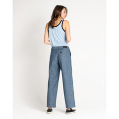 Lee Wide Leg Damskie Spodnie Materiałowe Chambray L31GCMF 112107098