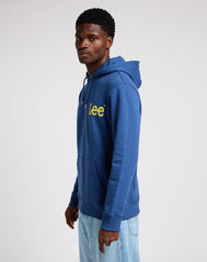 Bluza Nierozpinana Męska Lee Wobbly Hoodie Logo Midnight Navy 112349102 LM54016852