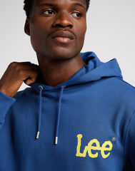 Bluza Nierozpinana Męska Lee Wobbly Hoodie Logo Midnight Navy 112349102 LM54016852