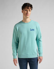 LEE WOBBLY LEE SWS MĘSKA BLUZA KLASYCZNA MINT BLUE L81MSPUD 112145601