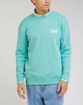 Lee Wobbly SWS Męska Bluza Klasyczna Logo L81MFW41 112330663