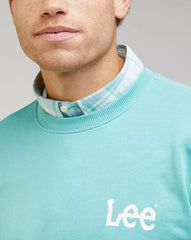 Lee Wobbly SWS Męska Bluza Klasyczna Logo L81MFW41 112330663