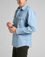 LEE WORKER SHIRT MĘSKA KOSZULA JEANSOWA VINTAGE INDIGO L68HNSSR 112140621