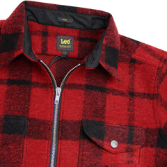LEE Wool Zip Overshirt BRIGHT RED L67LVRKG 112116895