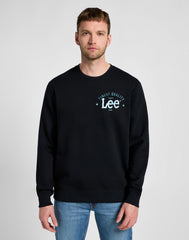 Męska Bluza Lee Logo Crew SWS Jet Black 112355660