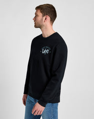 Męska Bluza Lee Logo Crew SWS Jet Black 112355660