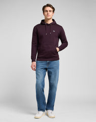 MESKA BLUZA LEE PLAIN HOODIE DEEP WINE 112371837