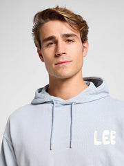 Męska Bluza Lee Relaxed Graphic Hoodie Concrete Gra 112364071