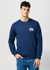 MESKA BLUZA WRANGLER AMERICANA CREW NAVY 112371649