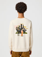 Męska Bluza Wrangler Crewneck Sweatshirt Vintage White 112357321