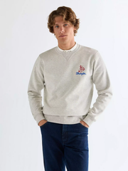 MĘSKA BLUZA WRANGLER EMBROIDERY CREW OAT MEL 112378025