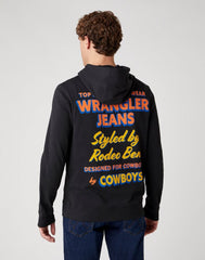 Męska Bluza Wrangler Hoodie Faded Black W6E6IOXV6 112130731