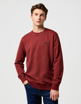 MESKA BLUZA WRANGLER SIGN OFF CREW FIRED BRICK 112371464
